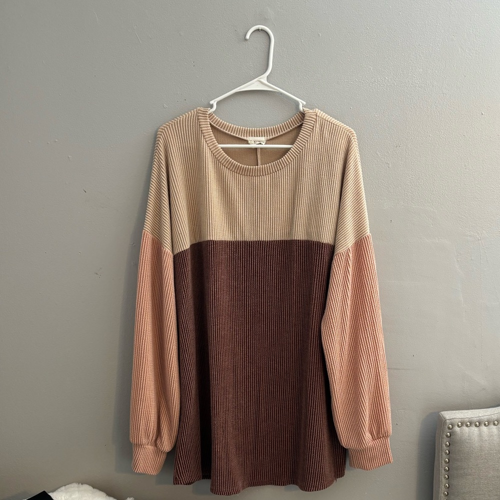 Lovely Melody Long Sleeve Ribbed Top